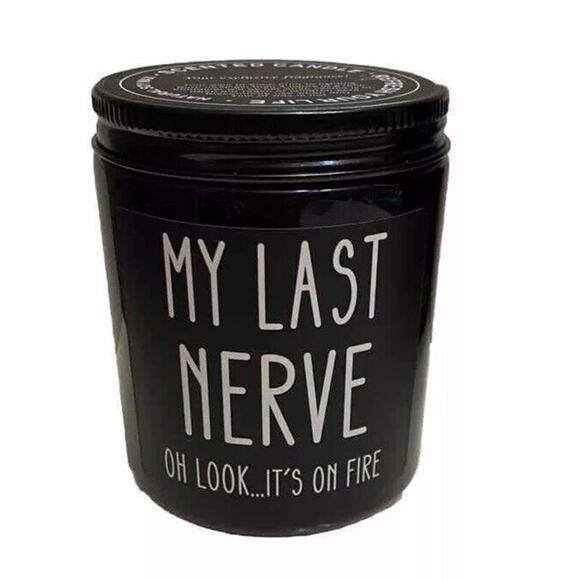 Candle " My Last Nerve oh Looks It’s On Fire” Funny Novelty Gift Gag Lavendar - Picture 1 of 3